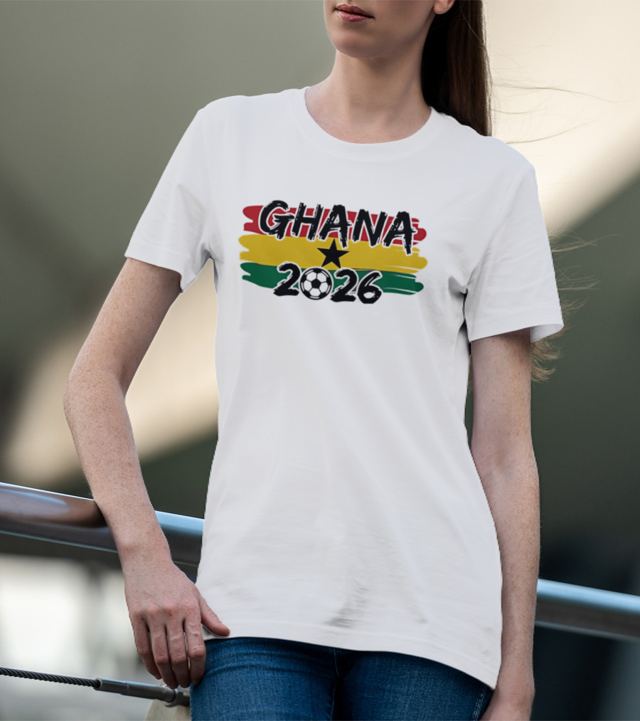 Ghana 2026 World Cup National Football Team Colors And Star T-Shirt