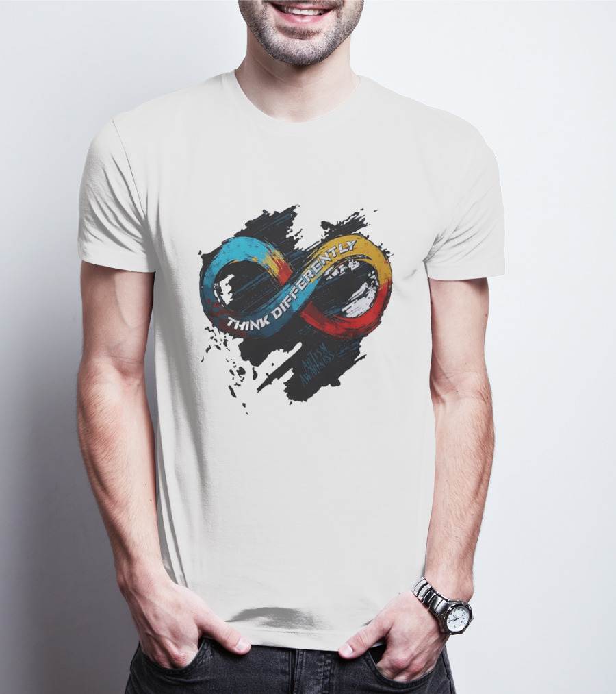 Think Differently Infinity Symbol Autism Awareness T-Shirt