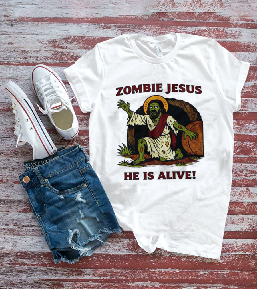 Zombie Jesus He Is Alive Resurrection Meme T-Shirt