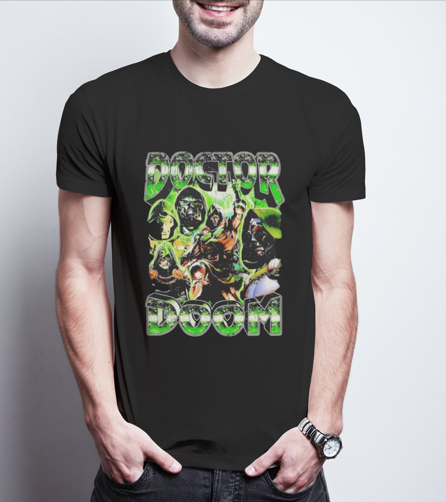 Doctor Doom Marvel Comics Villain Power Poses Montage T-Shirt