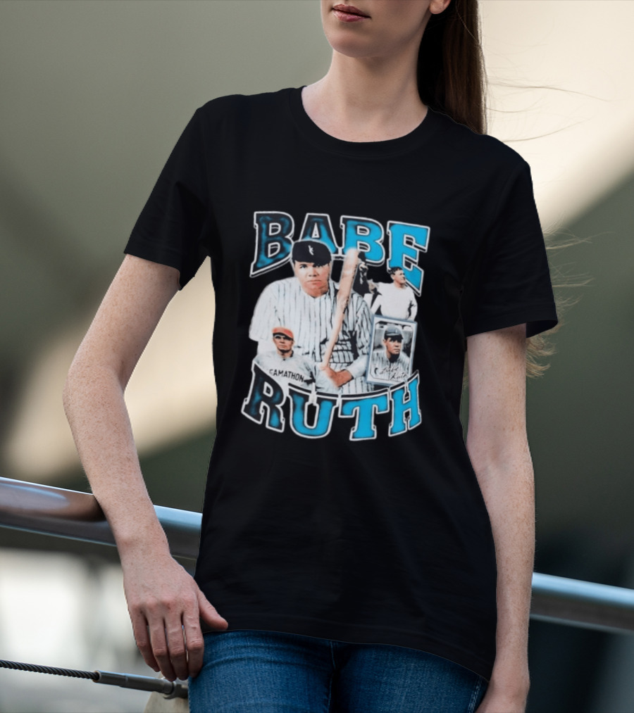 Babe Ruth New York Yankees Iconic Baseball Legend T-Shirt