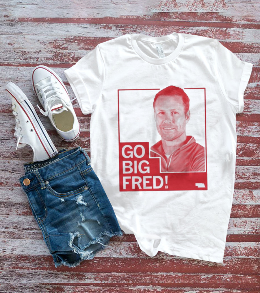 Go Big Fred Nebraska Sports Icon Red T-Shirt