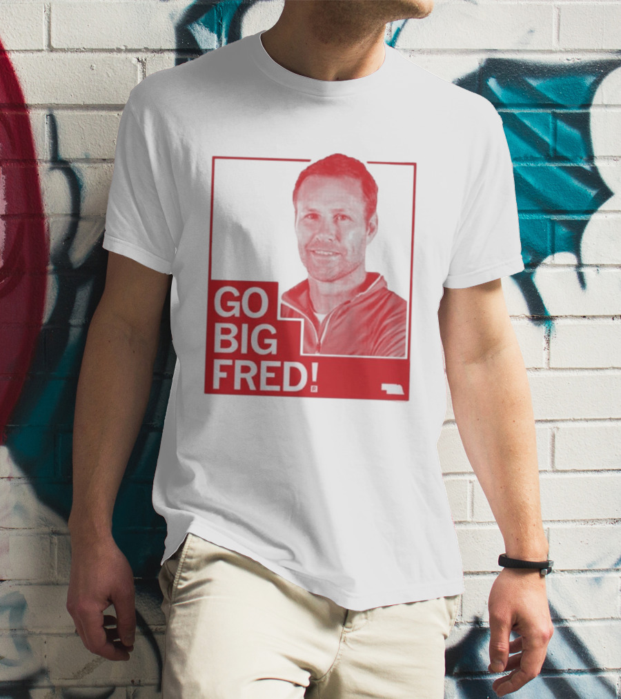 Go Big Fred Nebraska Sports Icon Red T-Shirt