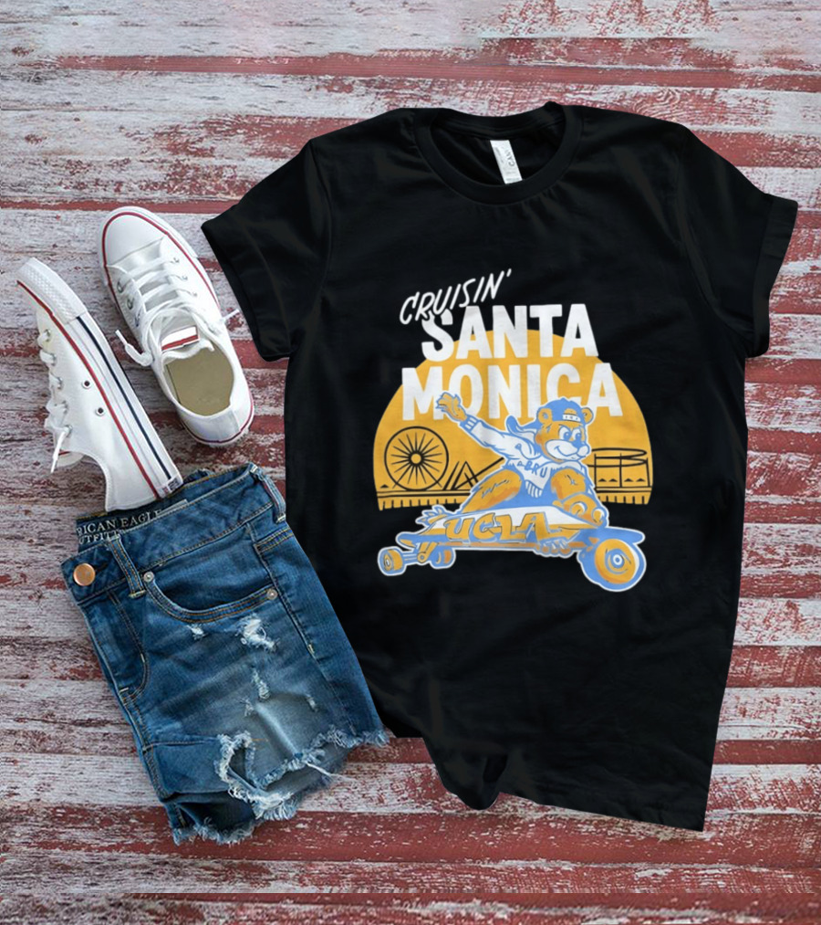 Cruisin' Santa Monica UCLA Bruins Skateboarding Bear T-Shirt