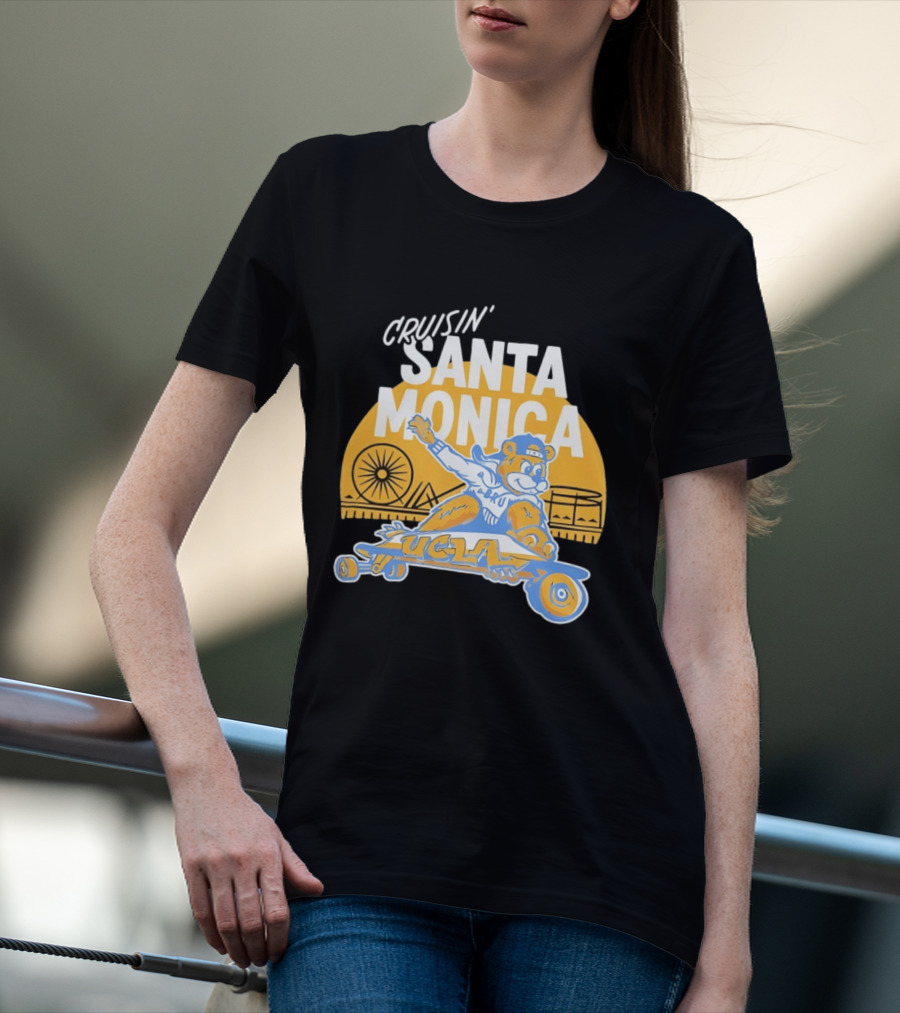 Cruisin' Santa Monica UCLA Bruins Skateboarding Bear T-Shirt