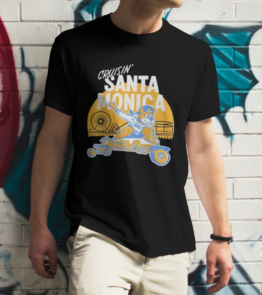 Cruisin' Santa Monica UCLA Bruins Skateboarding Bear T-Shirt