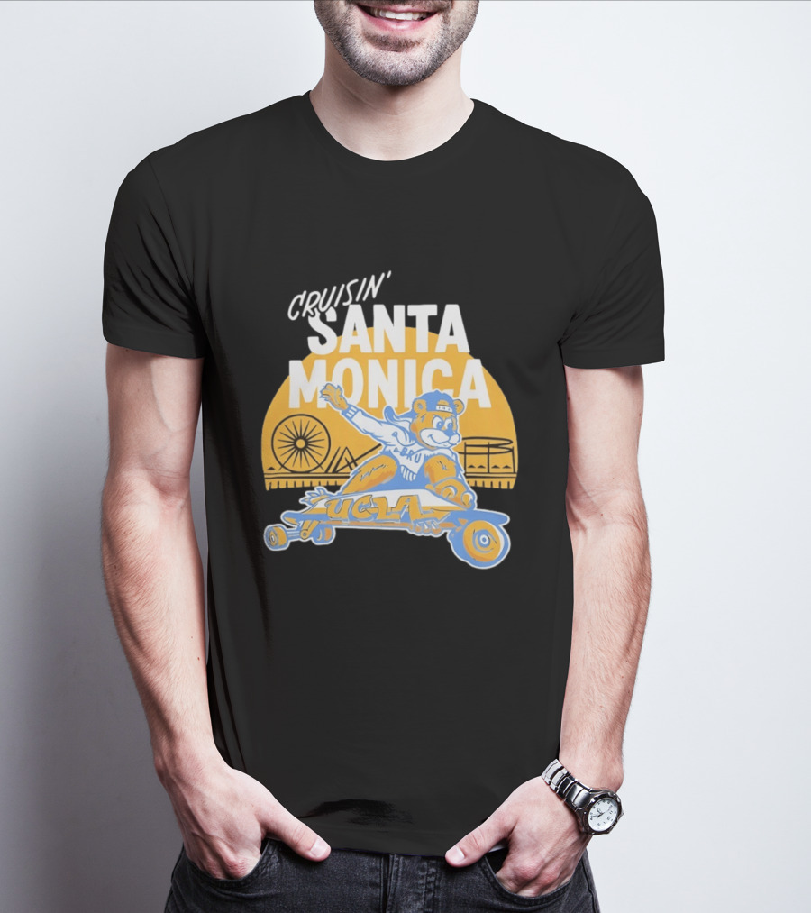 Cruisin' Santa Monica UCLA Bruins Skateboarding Bear T-Shirt