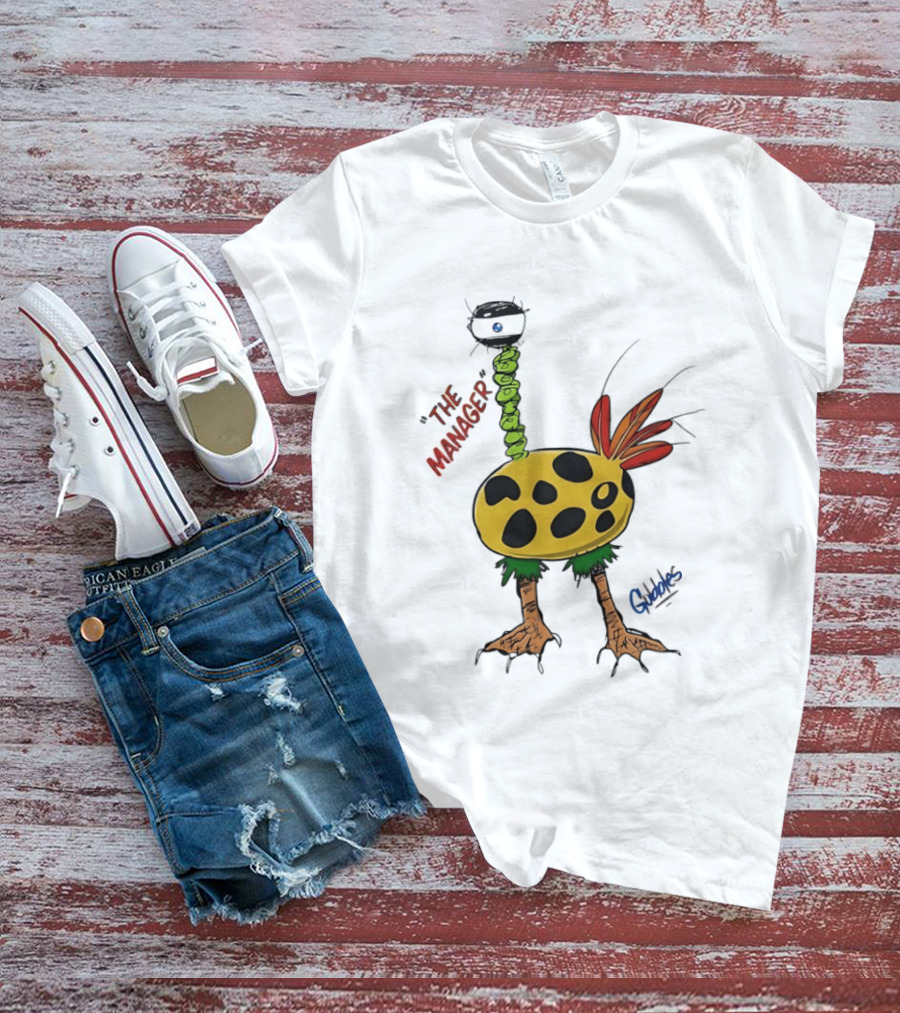 The Manager Gobbles Quirky Creature Art With Playful T-Shirt