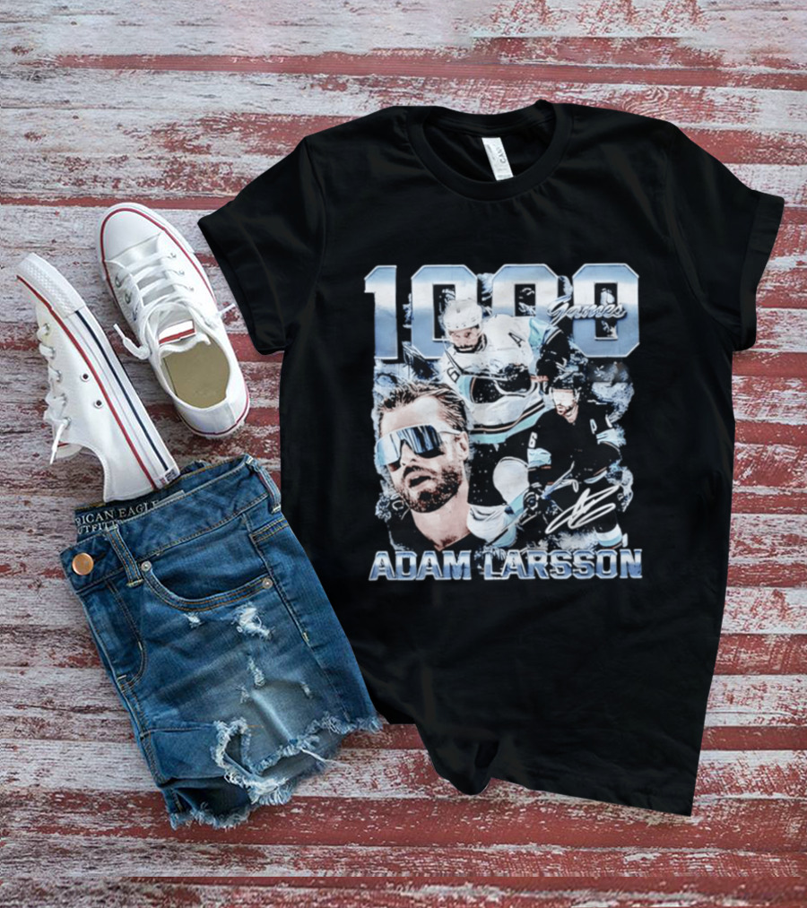 Adam Larsson Seattle 1000 Games Celebration F&B Digitally Printed T-Shirt