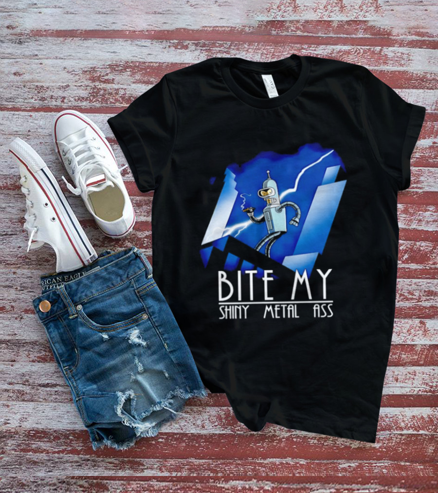 Bender Bending Rodriguez Cigar Bite My Shiny Metal Ass T-Shirt