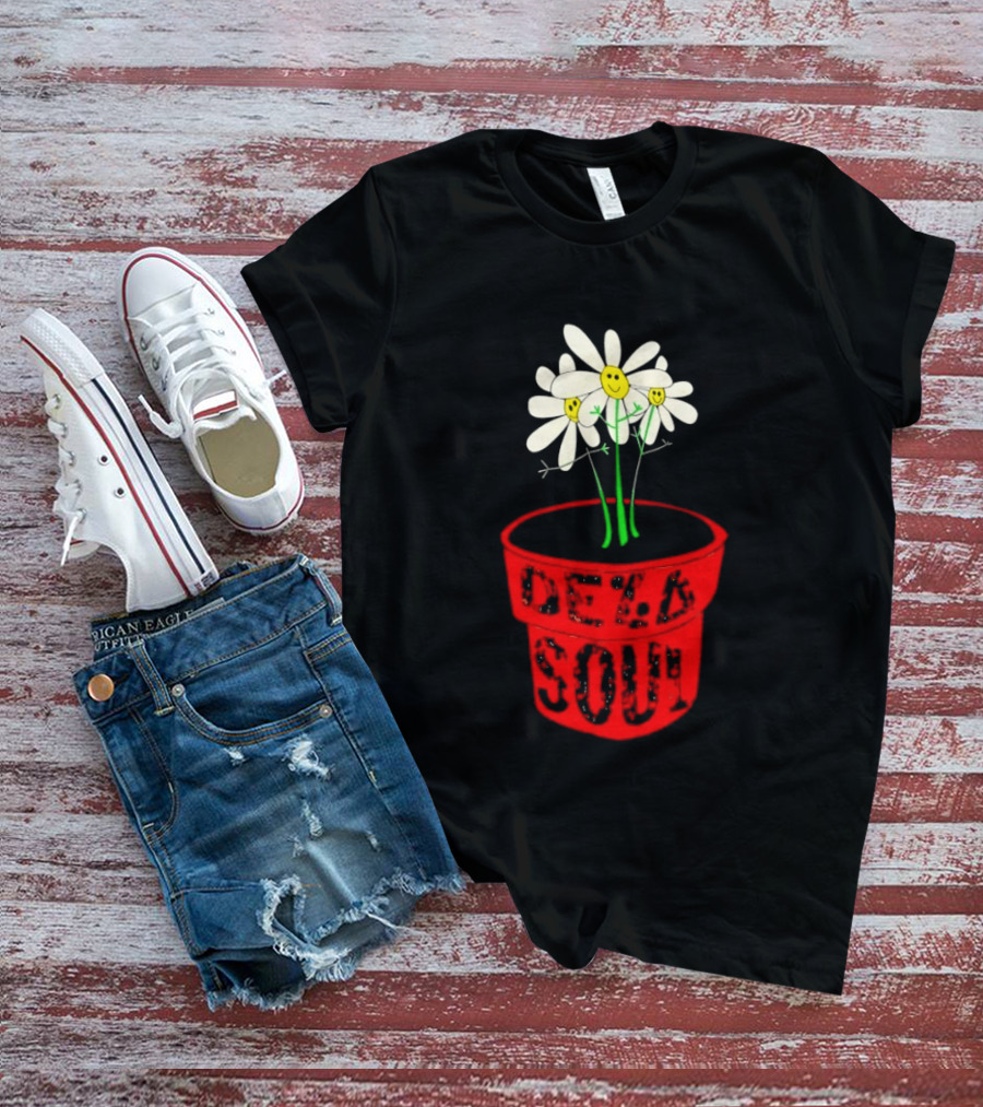 De La Soul Is Dead Flower Pot With White Daisies T-Shirt