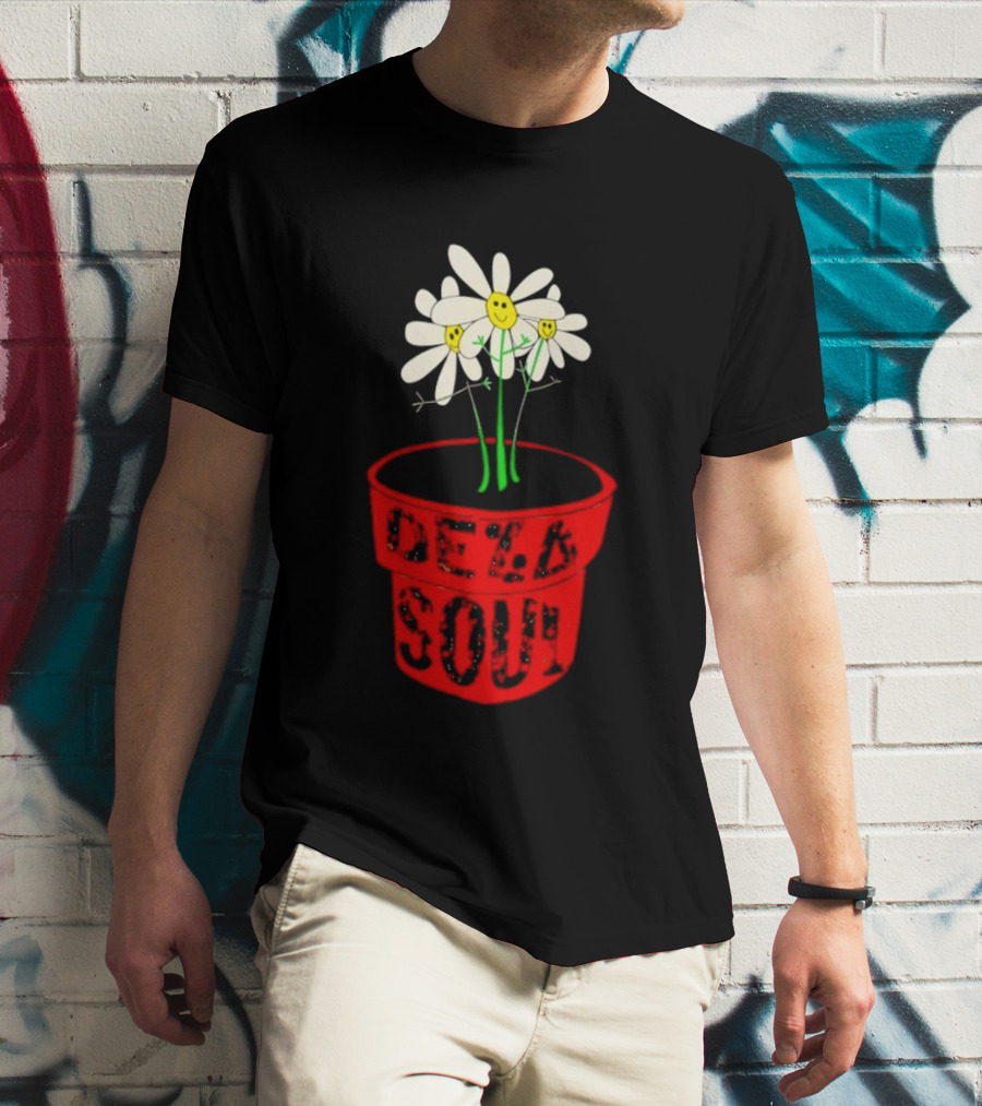 De La Soul Is Dead Flower Pot With White Daisies T-Shirt