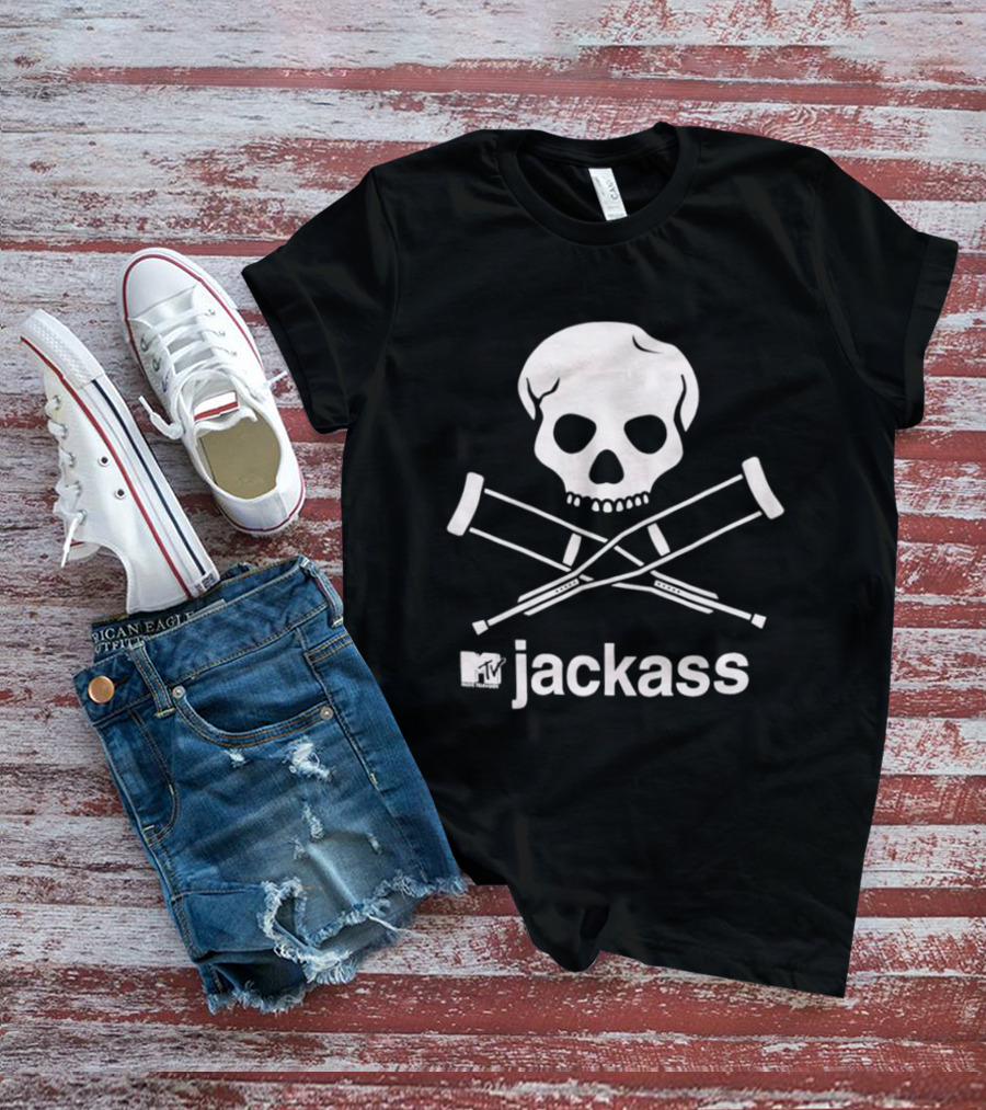 Jackass MTV Skull Crutches T-Shirt