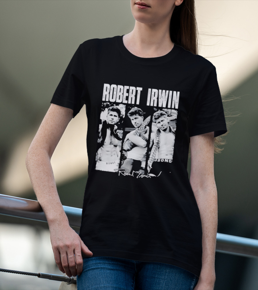 Robert Irwin Animal Wildlife Bonds Crocodile And Signature T-Shirt