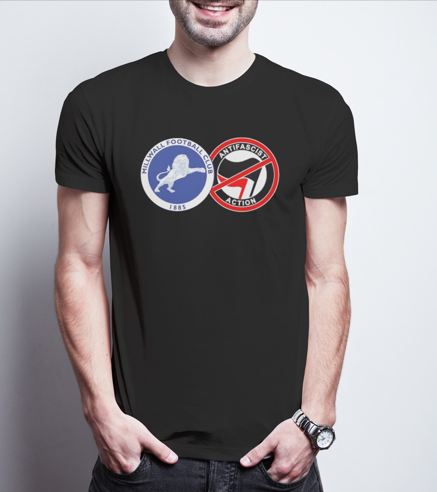 Millwall Football Club 1885 Anti Antifascist Action T-Shirt