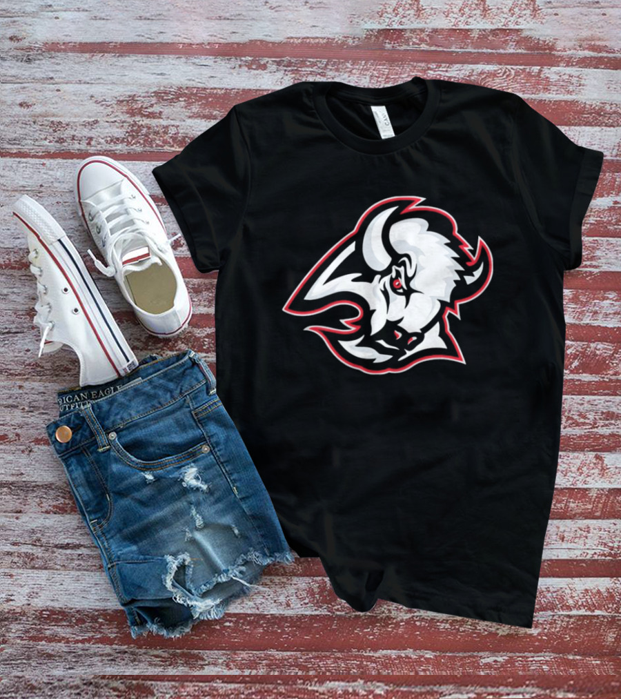 Buffalo Sabres White Bison Head Icon NHL Team Jersey T-Shirt