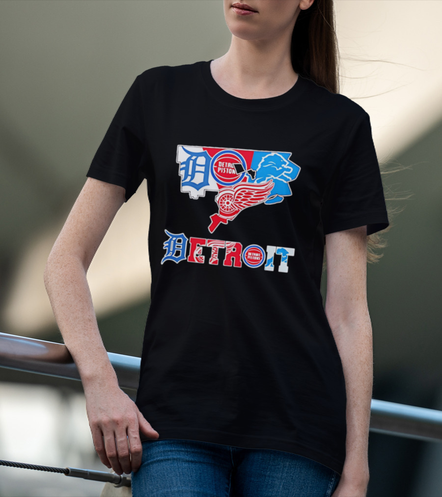 Detroit Pistons Lions Red Wings Tigers State Michigan T-Shirt