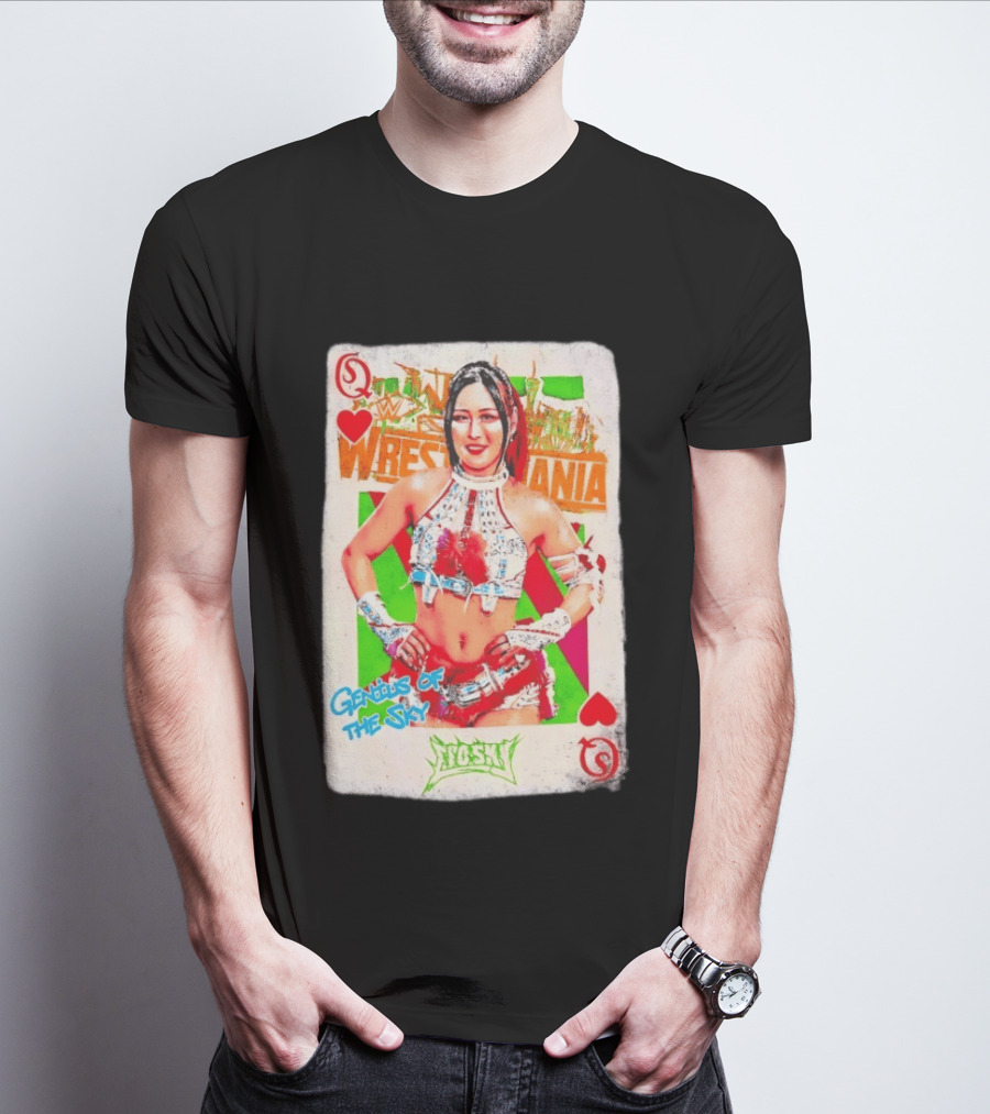 Iyo Sky Genius Of The Sky WrestleMania WWE Playing Card T-Shirt