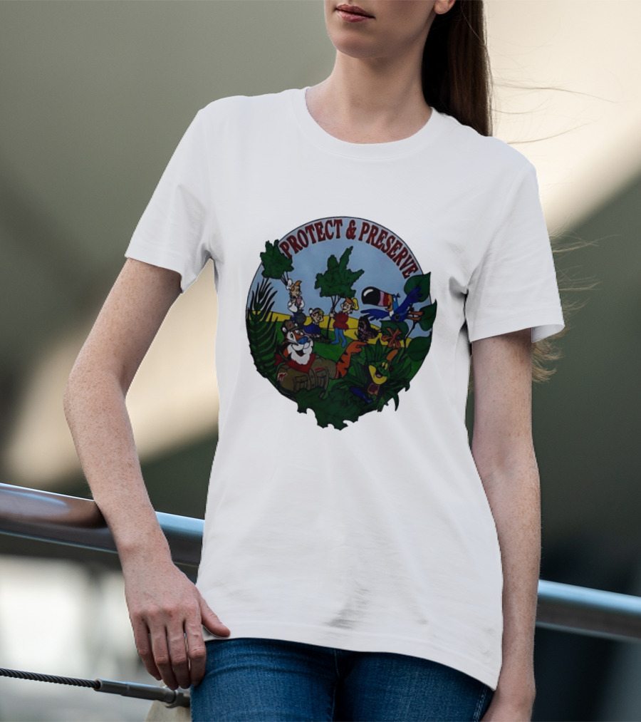 1993 Kelloggs Tony The Tiger Protect Preserve Environmentalist Kids Nature T-Shirt