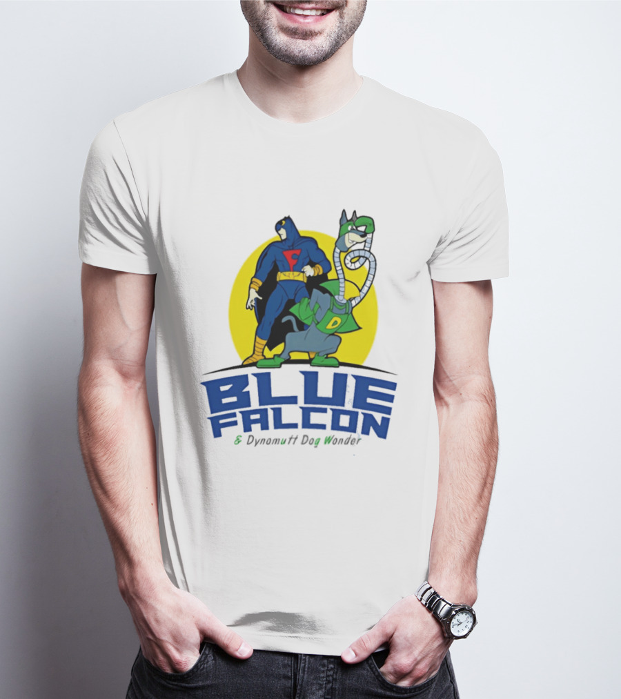 Blue Falcon Dynomutt Dog Wonder Hero Duo Oval T-Shirt