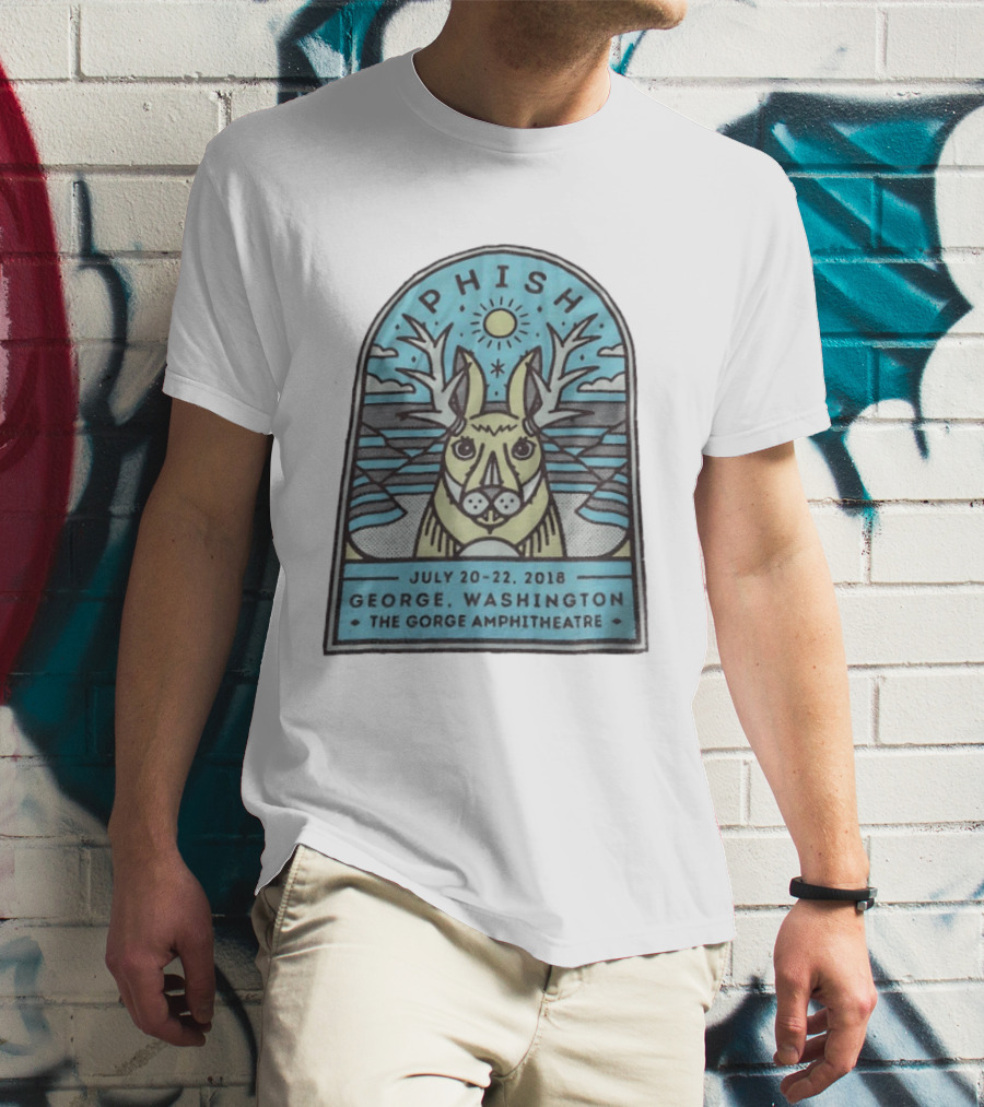 PHISH George Washington The Gorge Amphitheatre July 20 22 2018 Concert Event T-Shirt