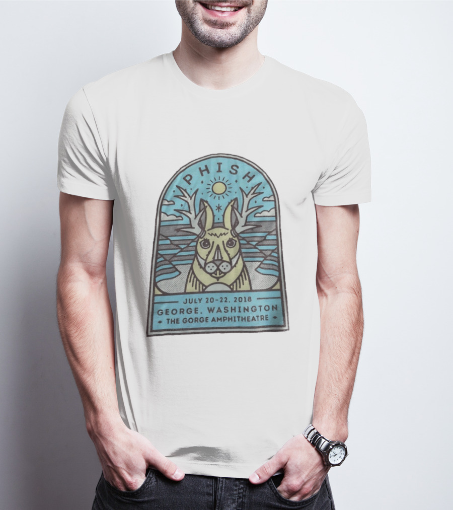 PHISH George Washington The Gorge Amphitheatre July 20 22 2018 Concert Event T-Shirt