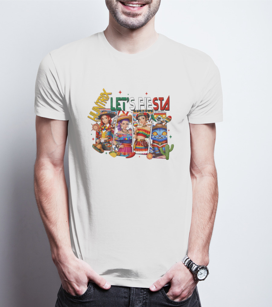 Huntrix Let's Fiesta K Pop Demon Hunter Characters T-Shirt