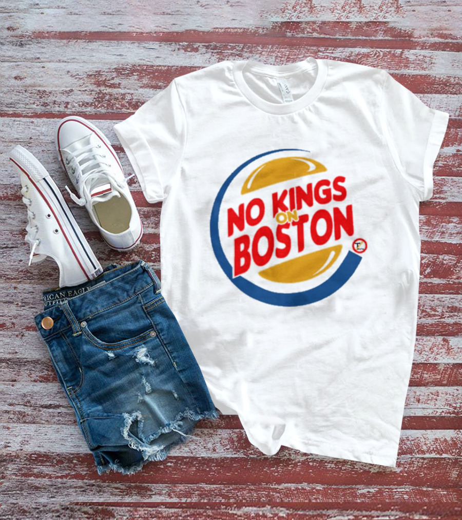 No Kings On Boston Rally Saturn Burger T-Shirt