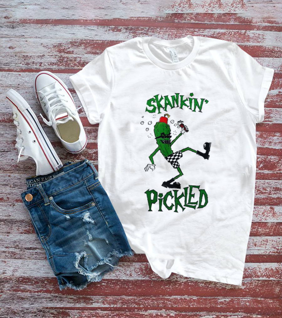 Skankin' Pickle Dancing Cartoon Character Fun Novelty T-Shirt
