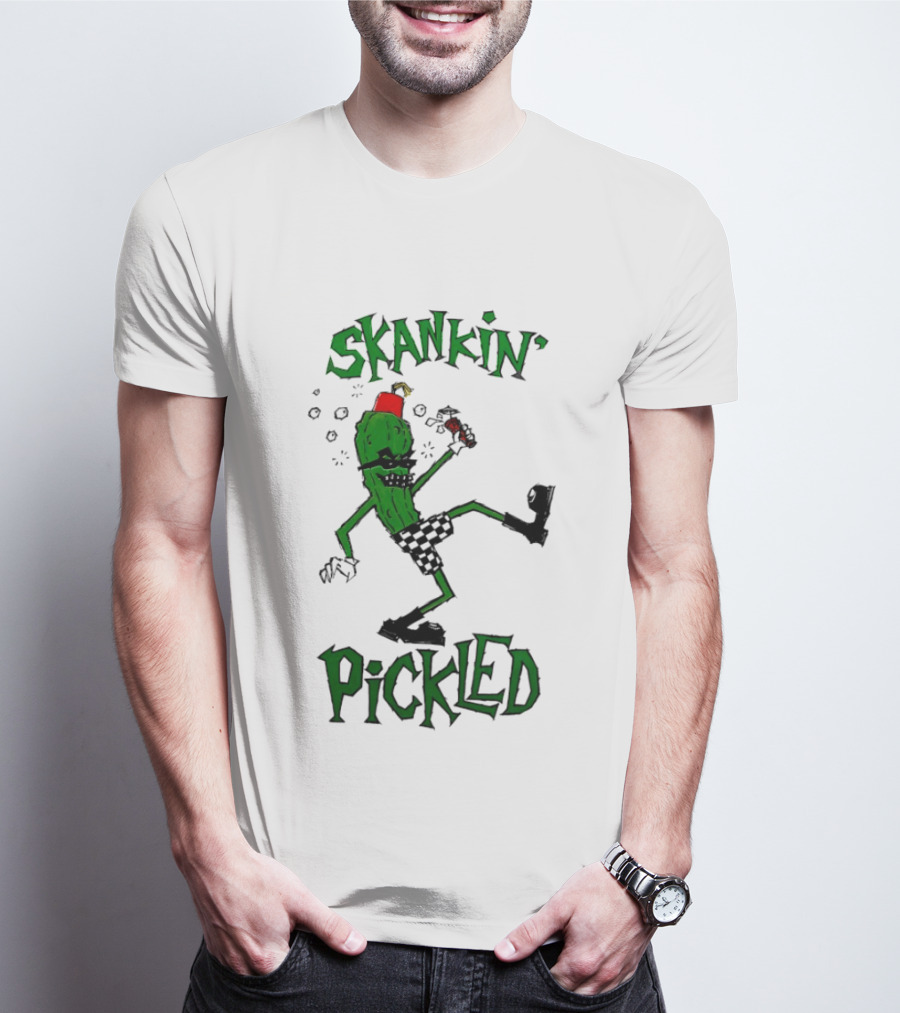Skankin' Pickle Dancing Cartoon Character Fun Novelty T-Shirt