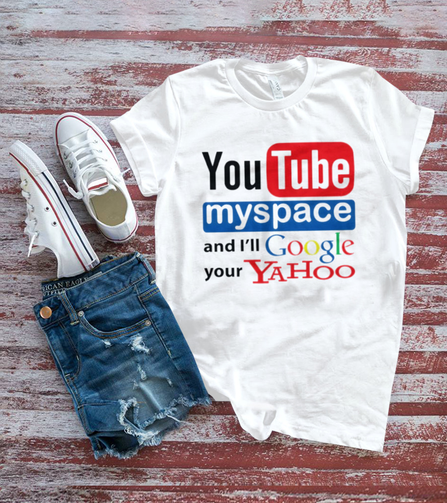 YouTube Myspace Google Yahoo Internet Humor Retro Tech T-Shirt
