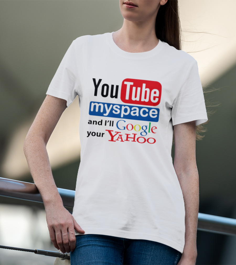 YouTube Myspace Google Yahoo Internet Humor Retro Tech T-Shirt
