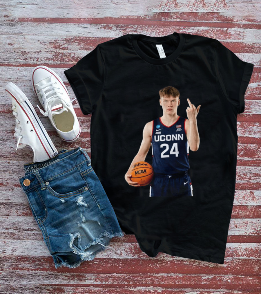 Braylon Mullins UConn Huskies 24 NCAA Basketball Middle Finger T-Shirt