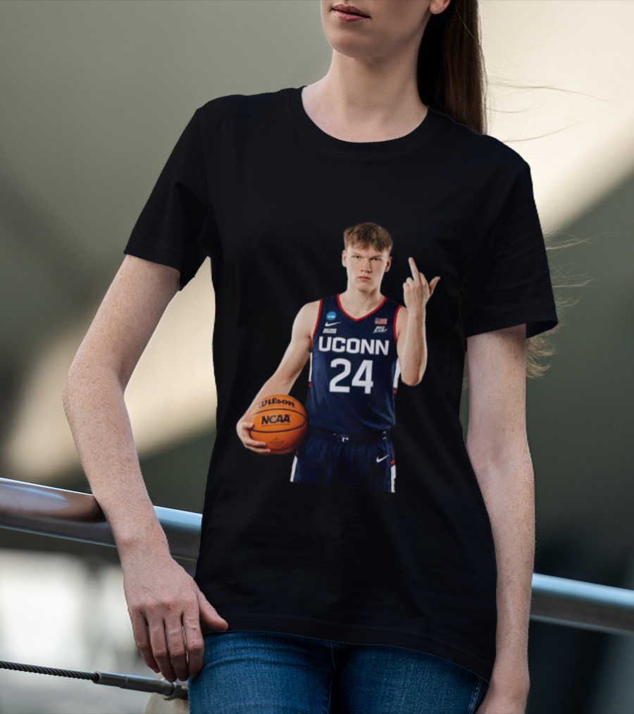 Braylon Mullins UConn Huskies 24 NCAA Basketball Middle Finger T-Shirt