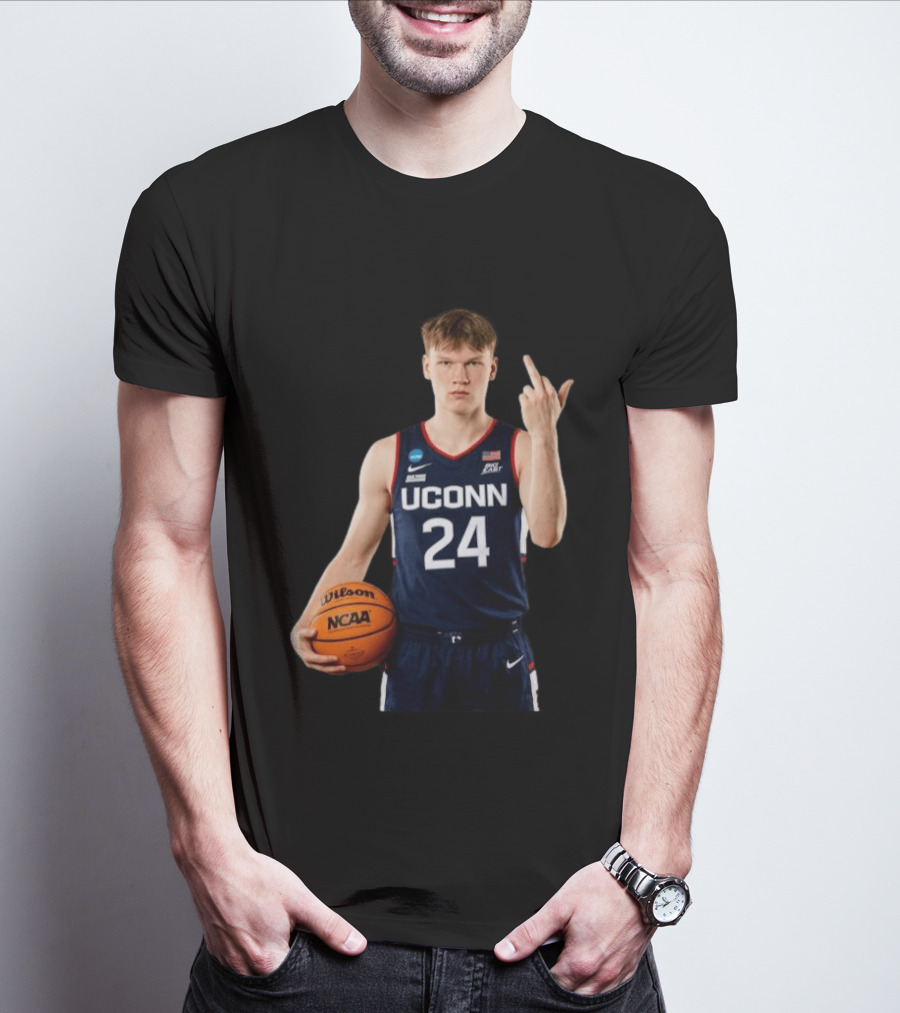 Braylon Mullins UConn Huskies 24 NCAA Basketball Middle Finger T-Shirt