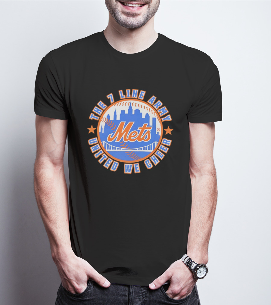 New York Mets The 7 Line Army United We Cheer T-Shirt