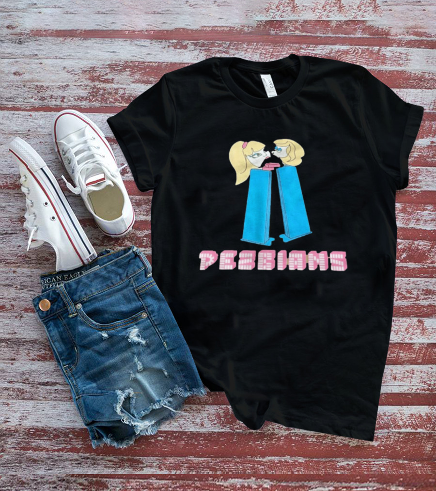 Pesbians Blonde Couple Kissing Meme Pez Dispenser T-Shirt