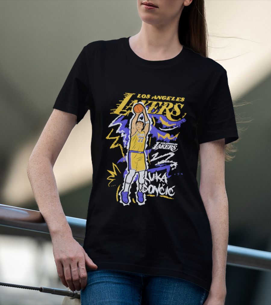 Luka Dončić Los Angeles Lakers 77 Basketball NBA T-Shirt