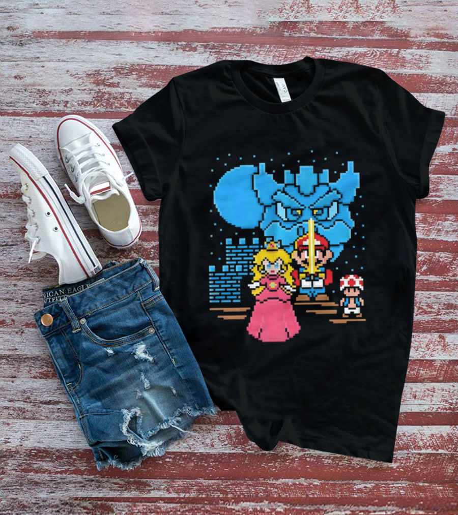 Super Mario Bros Star Wars Crossover With The Brothers Hildebrandt Pixel T-Shirt