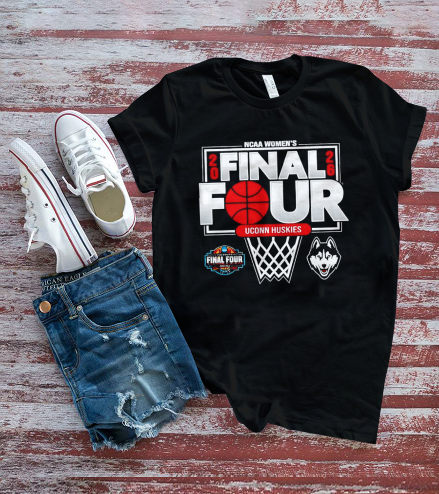 NCAA Men's Final Four 2026 UConn Huskies Basketball T-Shirt