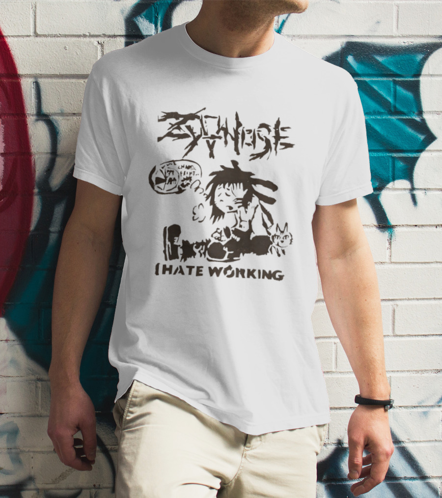 Zekanysee Cat I Hate Working T-Shirt