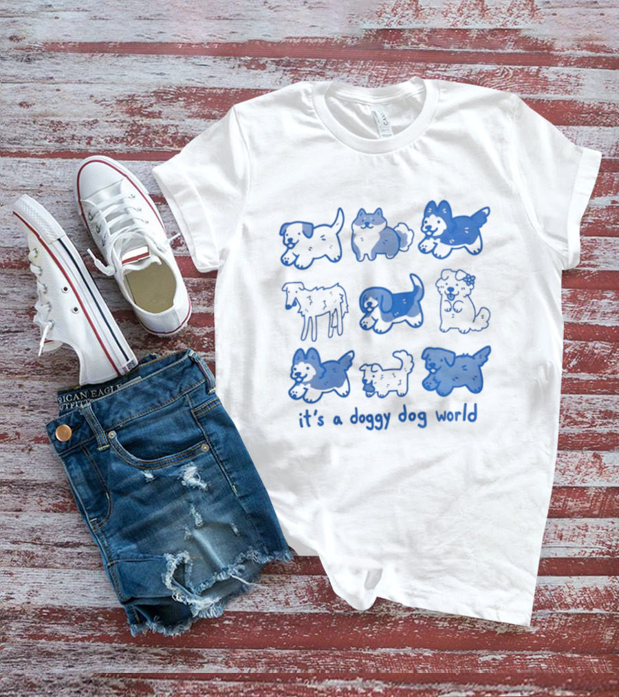 It's A Doggy Dog World Puppy T-Shirt