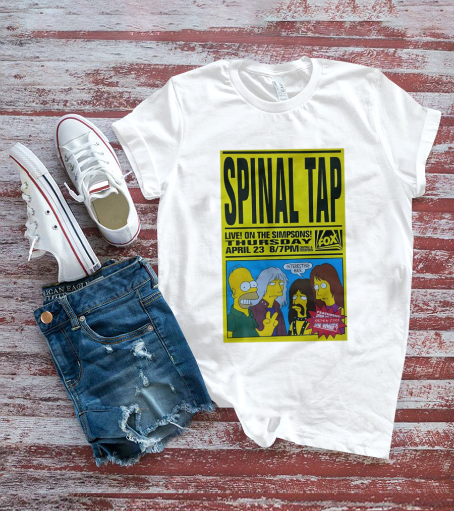 Spinal Tap Live On The Simpsons Thursday April 23 Fox 8 7pm With Interesting Hair T-Shirt