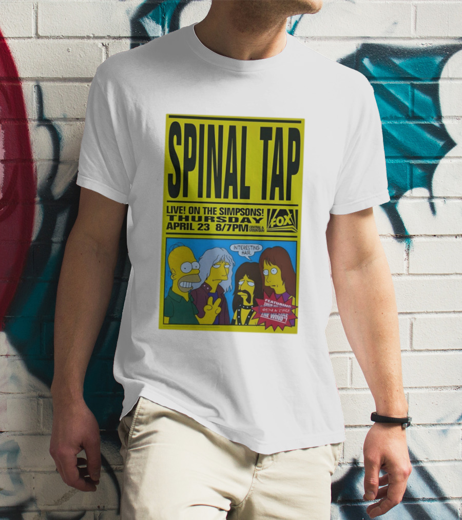 Spinal Tap Live On The Simpsons Thursday April 23 Fox 8 7pm With Interesting Hair T-Shirt