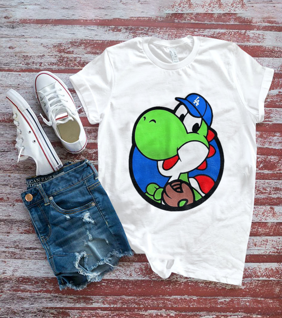 Super Mario Yoshi Los Angeles Dodgers Baseball MLB 2026 T-Shirt