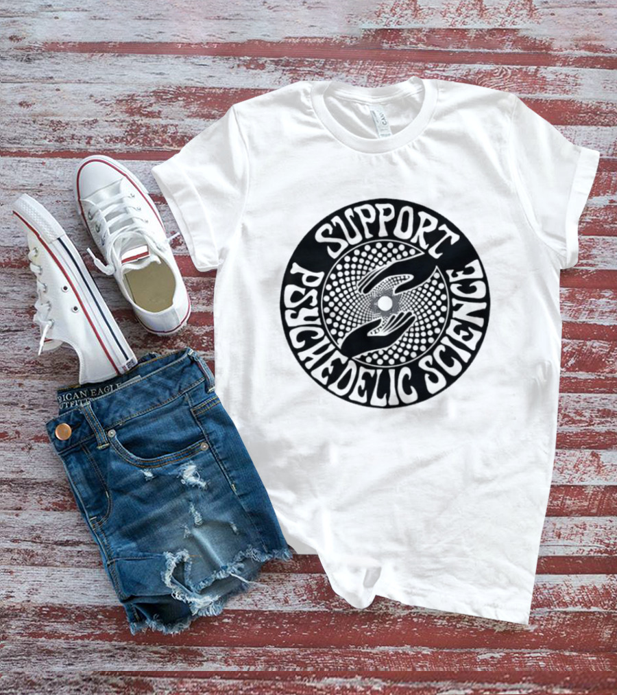Support Psychedelic Science Hands Circular T-Shirt