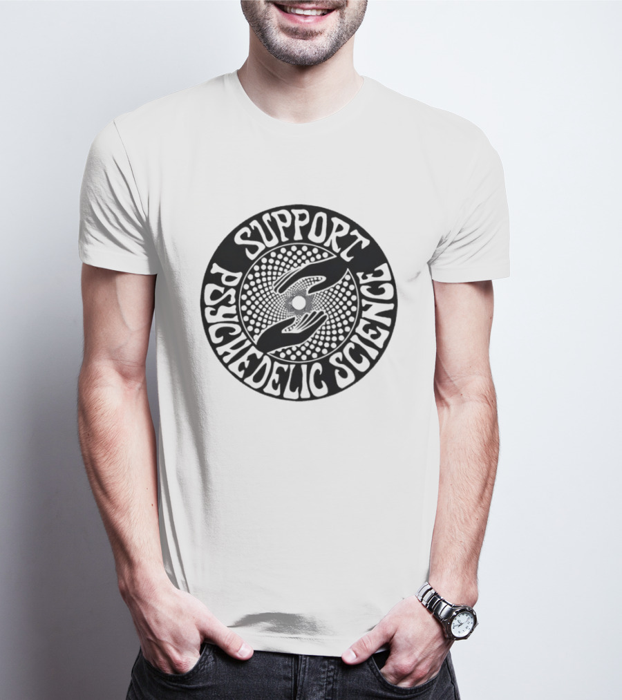 Support Psychedelic Science Hands Circular T-Shirt