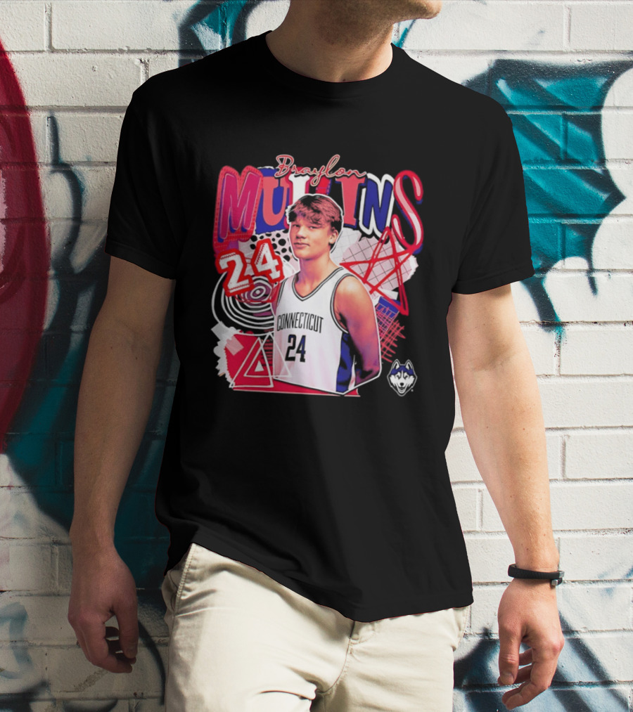 Braylon Mullins UConn Huskies Basketball 24 Collage T-Shirt
