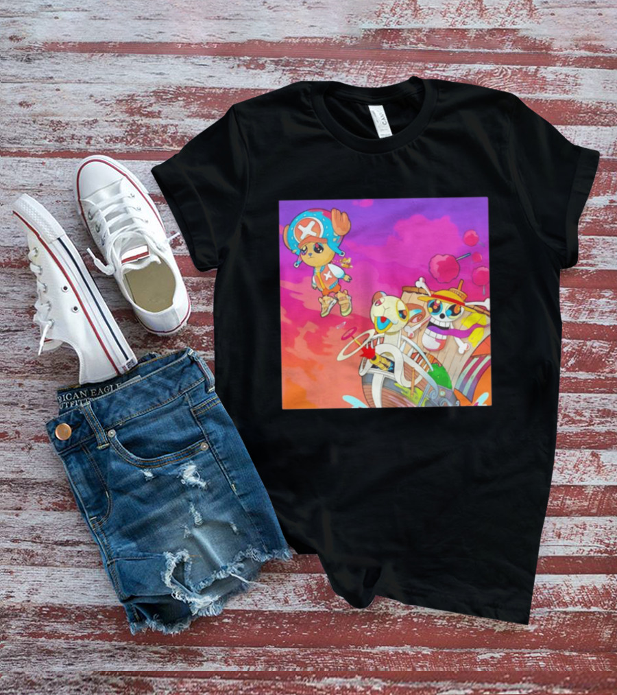 Choppers One Piece Graduation Colorful Adventure Scene T-Shirt