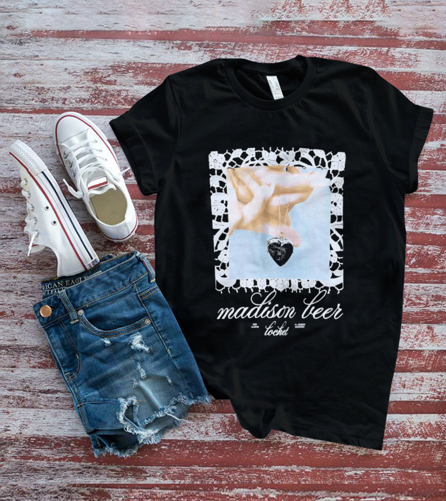 Madison Beer Locket Album 2025 Heart Pendant Motif T-Shirt